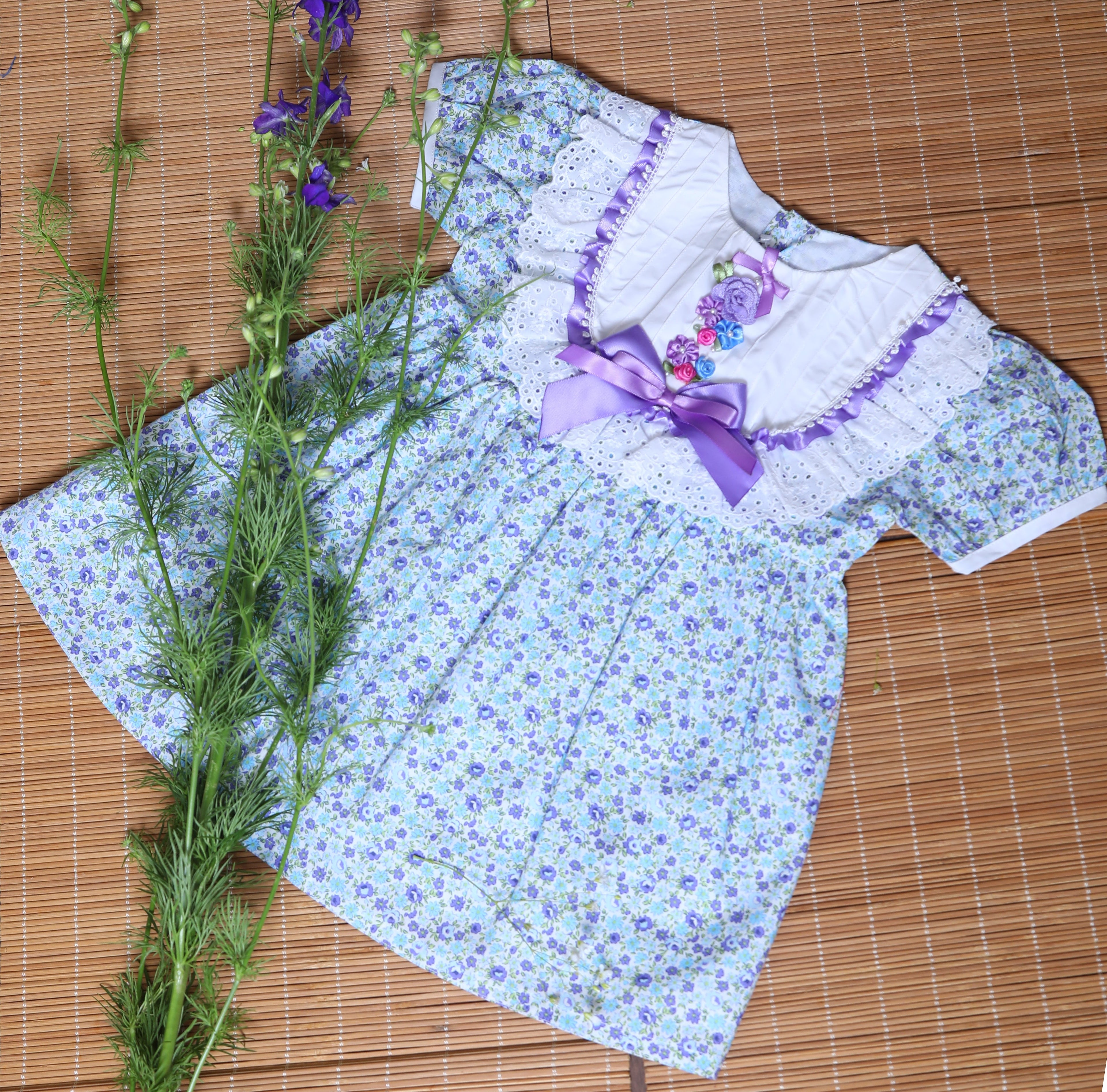 Lavender Blossom Cotton Dress
