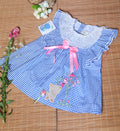 Blue Baby Frock with Patch Work
