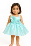 Elegant Aqua Blue Party Frock