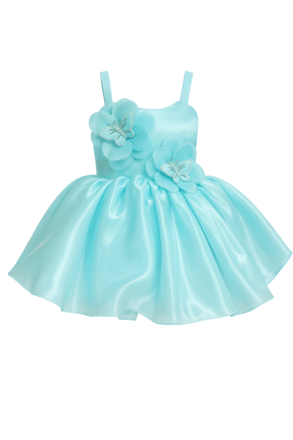 Elegant Aqua Blue Party Frock