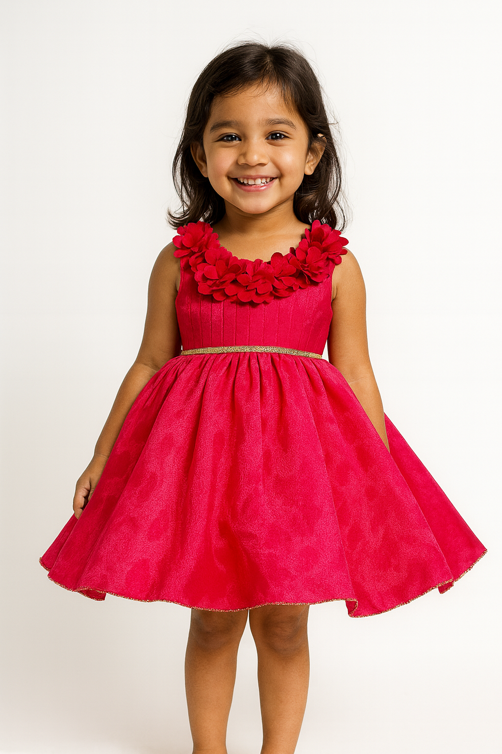 Charming Red Party Frock