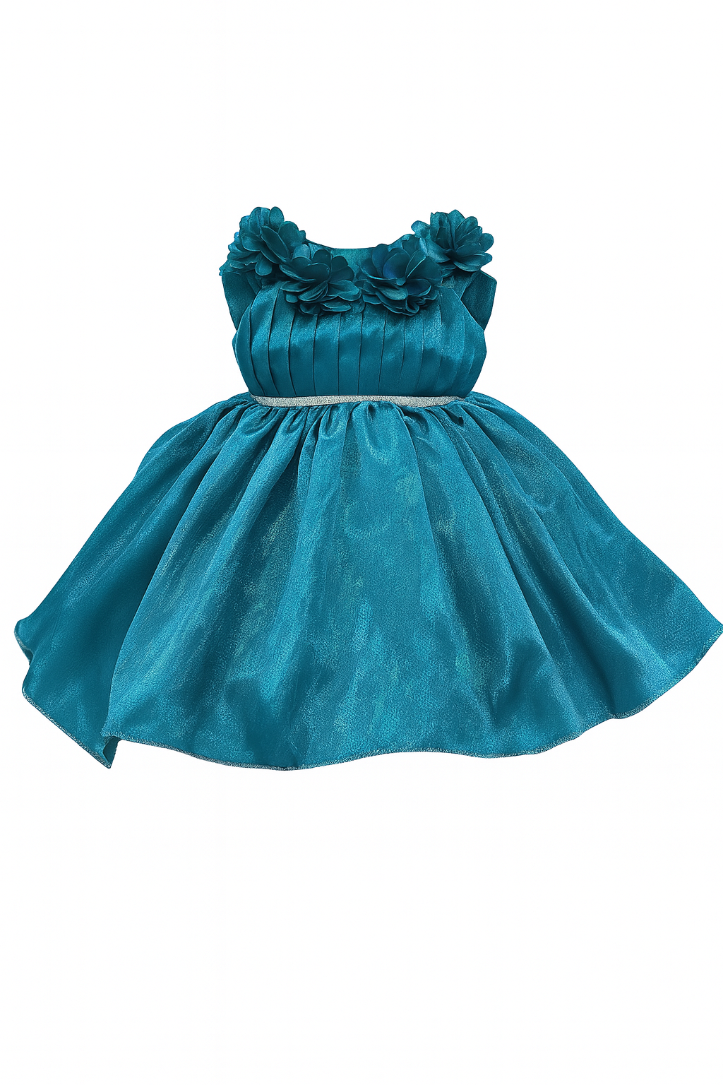 Elegant Teal Party Frock