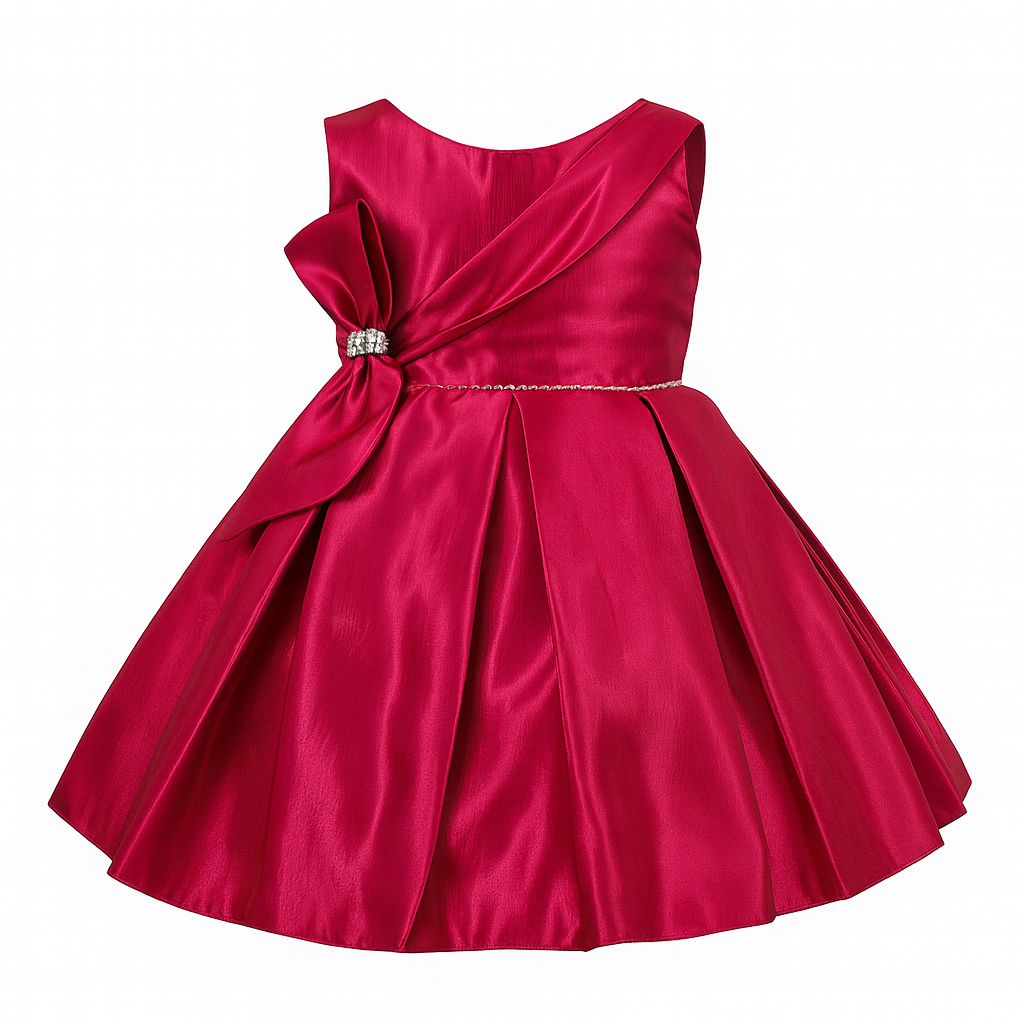 Stylish Wine Red Party Frock