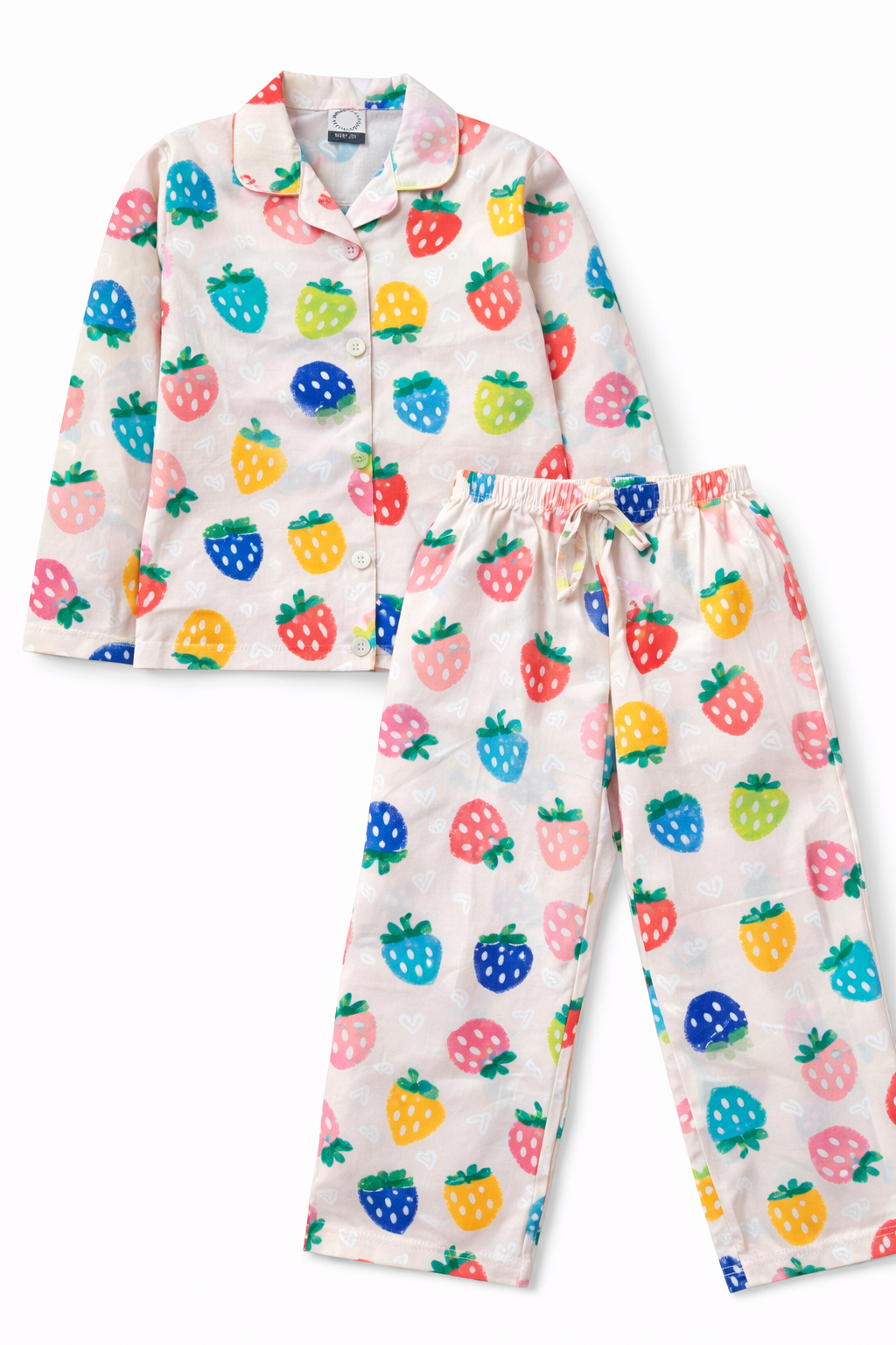 Berry Bliss Strawberry Night Suit (WHITE)