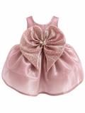 Blush Sparkle Bow Party Frock