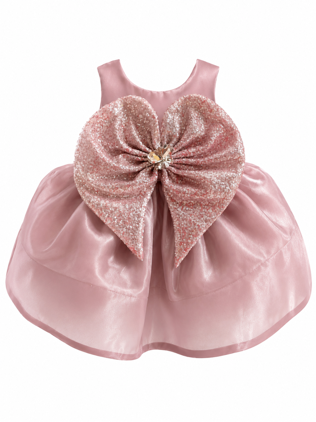 Blush Sparkle Bow Party Frock