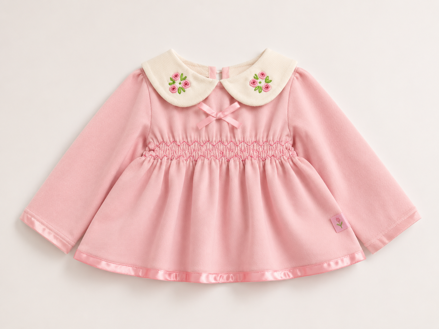 Blush Blossom Smocked Baby Dress