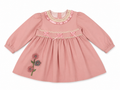 Rosé Bloom Lace Trim Dress
