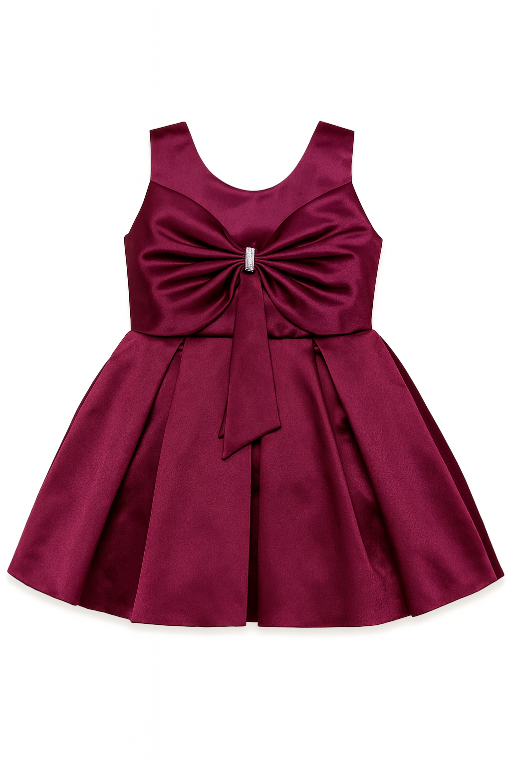 Royal Maroon Bow Party Frock
