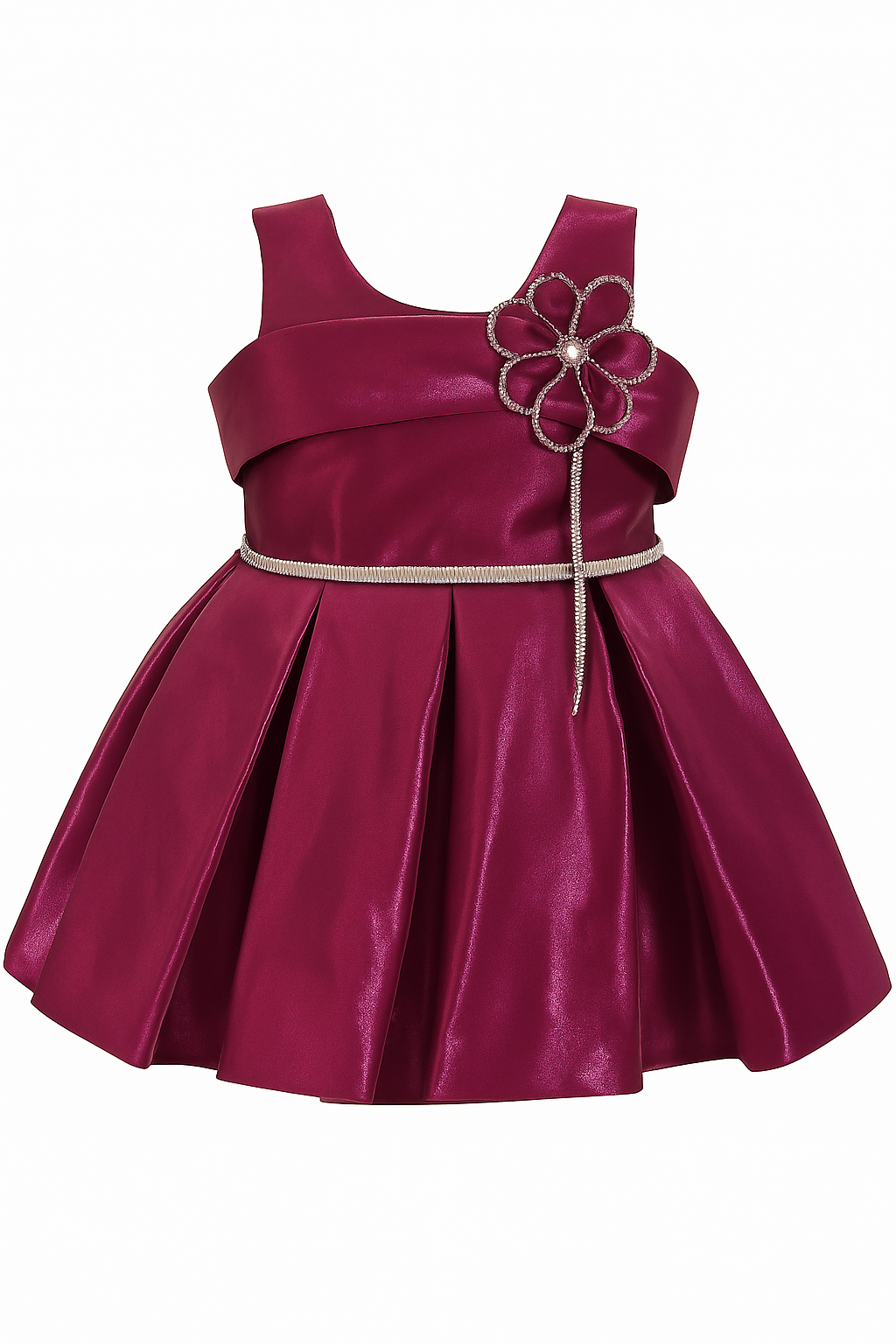 Graceful Maroon Party Frock