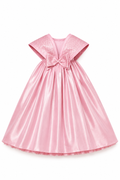 Pink Satin Bow Party Gown
