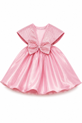 Pink Pearl Bow Party Frock