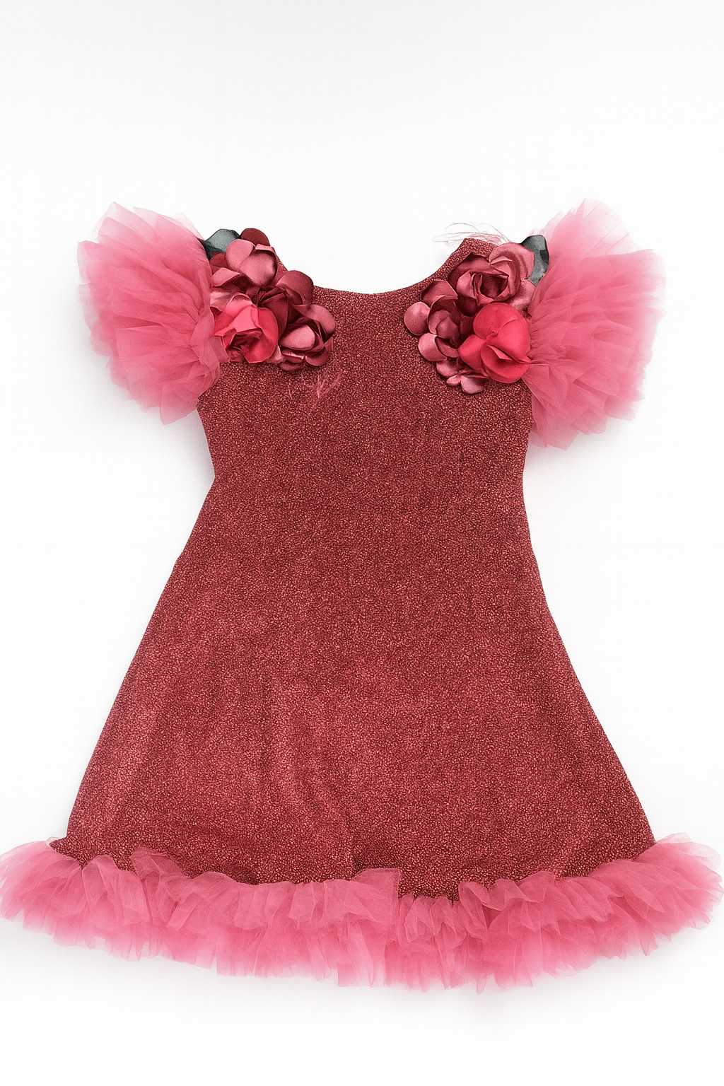 Ruby Sparkle Flower Frock