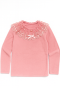 : Pink Pearl Lace Top