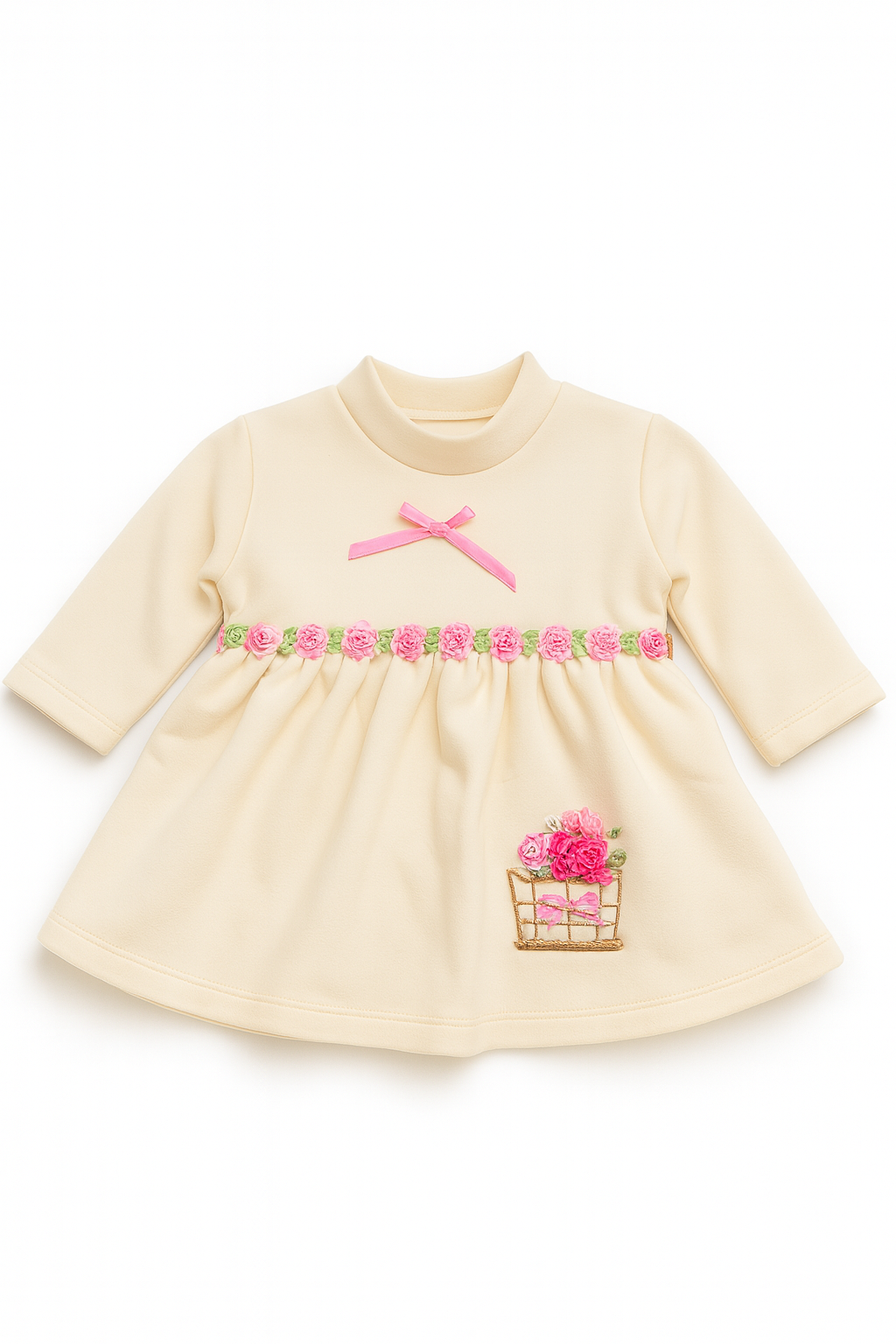 Cream Blossom Baby Frock
