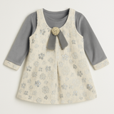 Ivory Silver Bloom Winter Dress