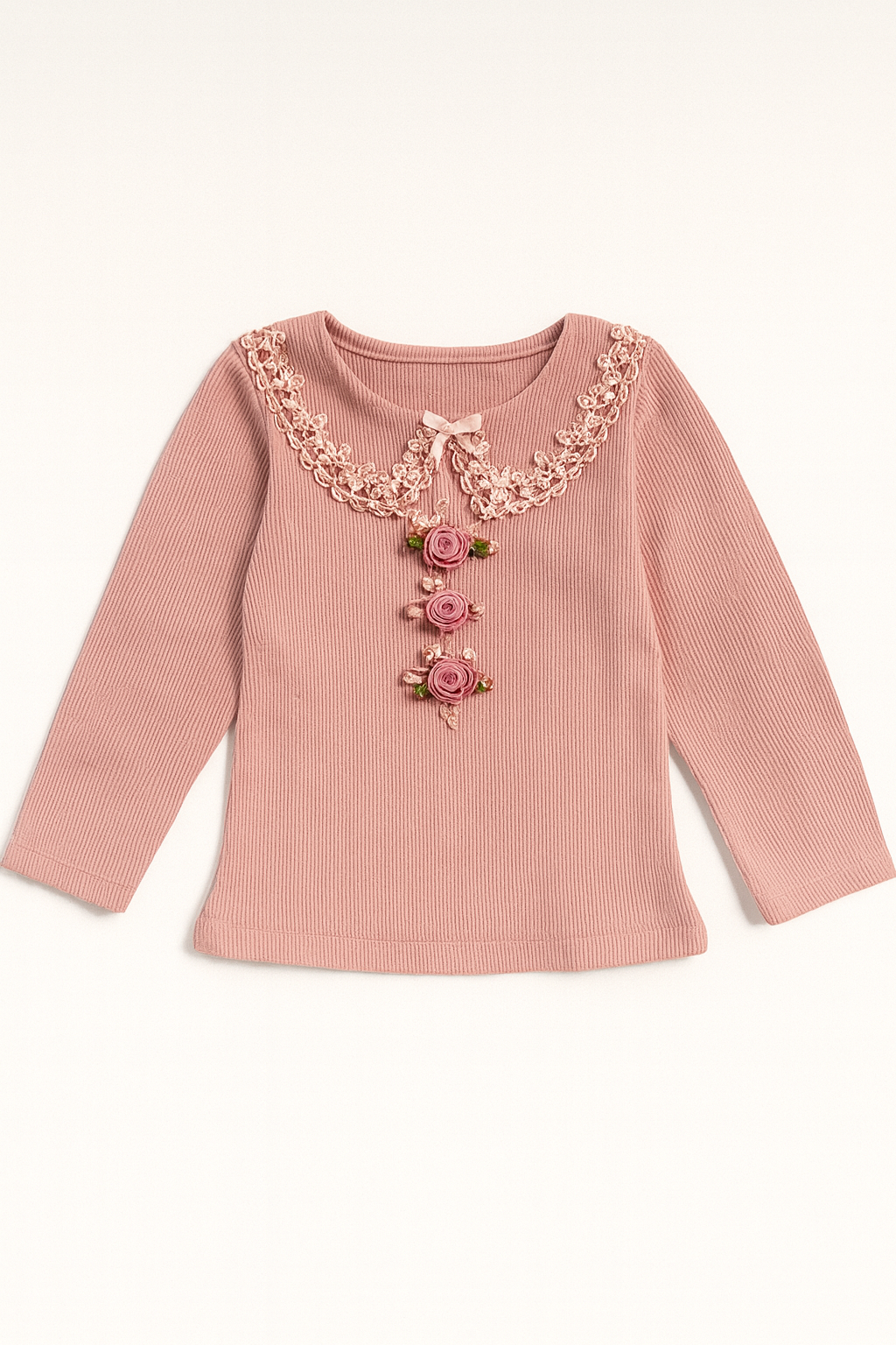 Blush Rosette Lace Top