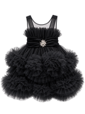 The Midnight Blossom Tulle Party Frock