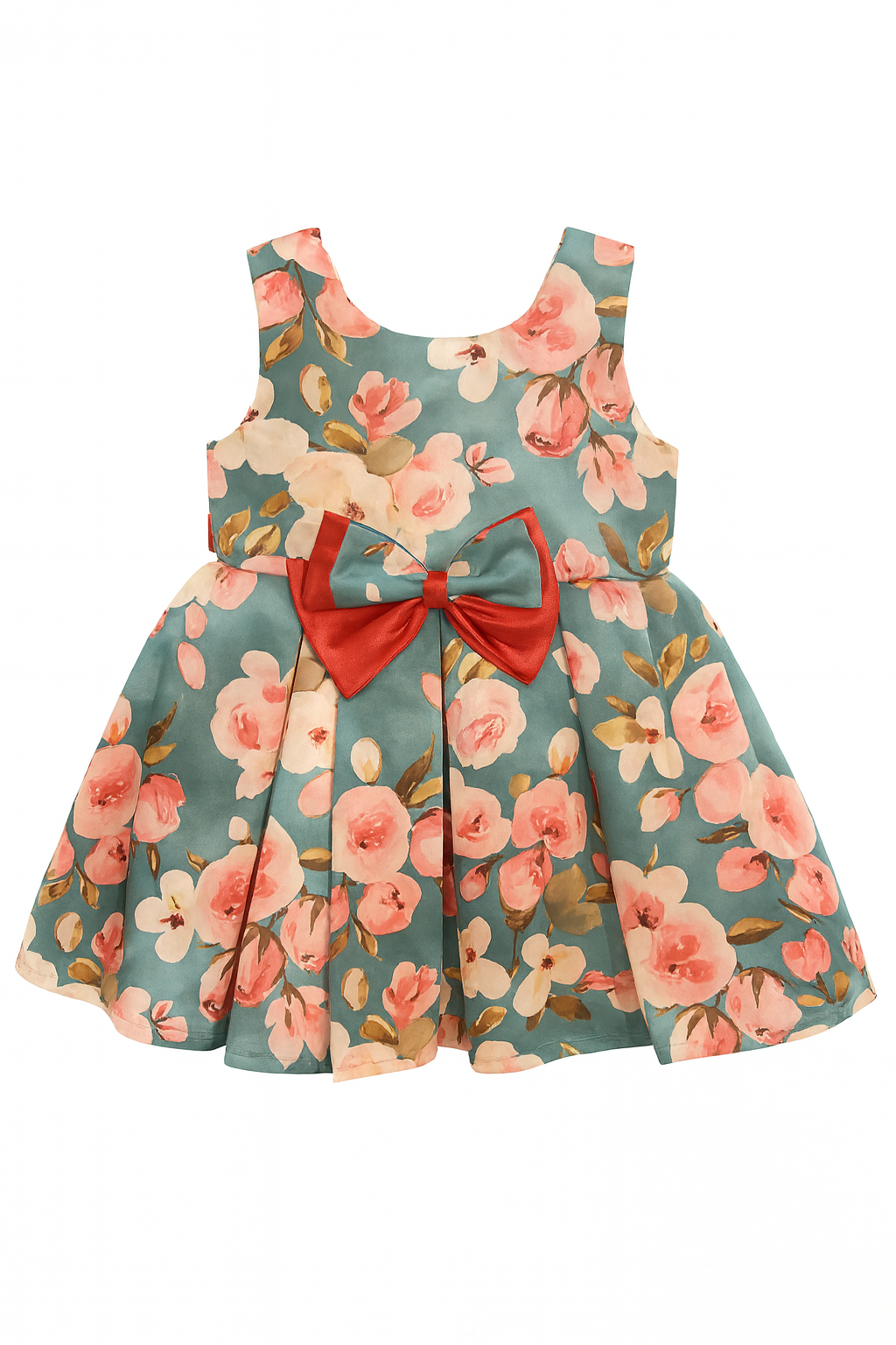 Peony Green Parade Bow Frock