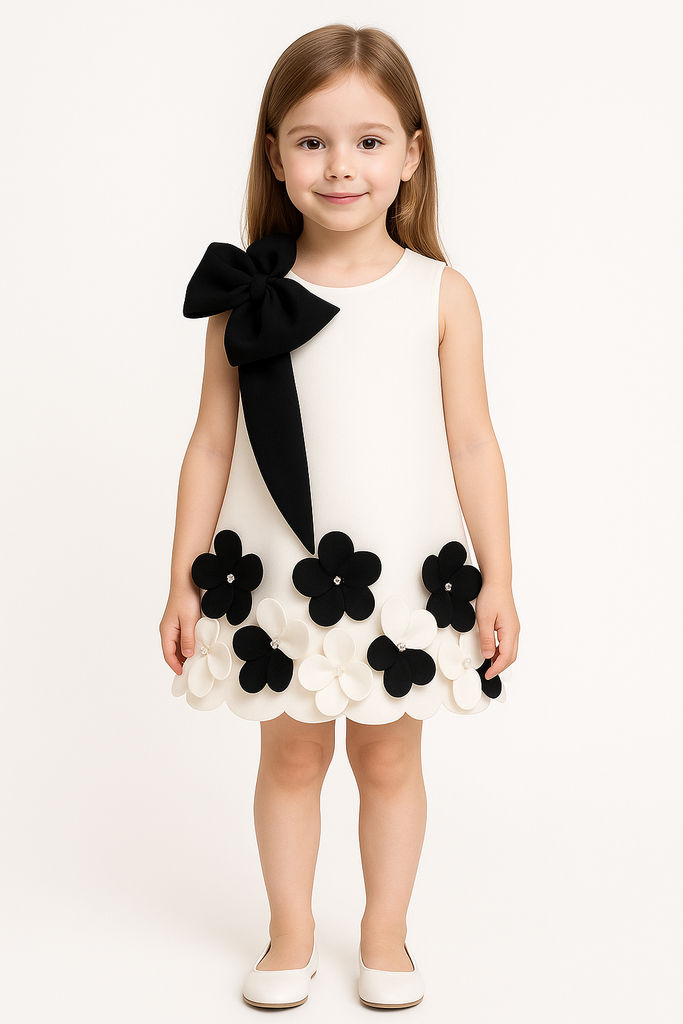 Black & White Bow Party Frock