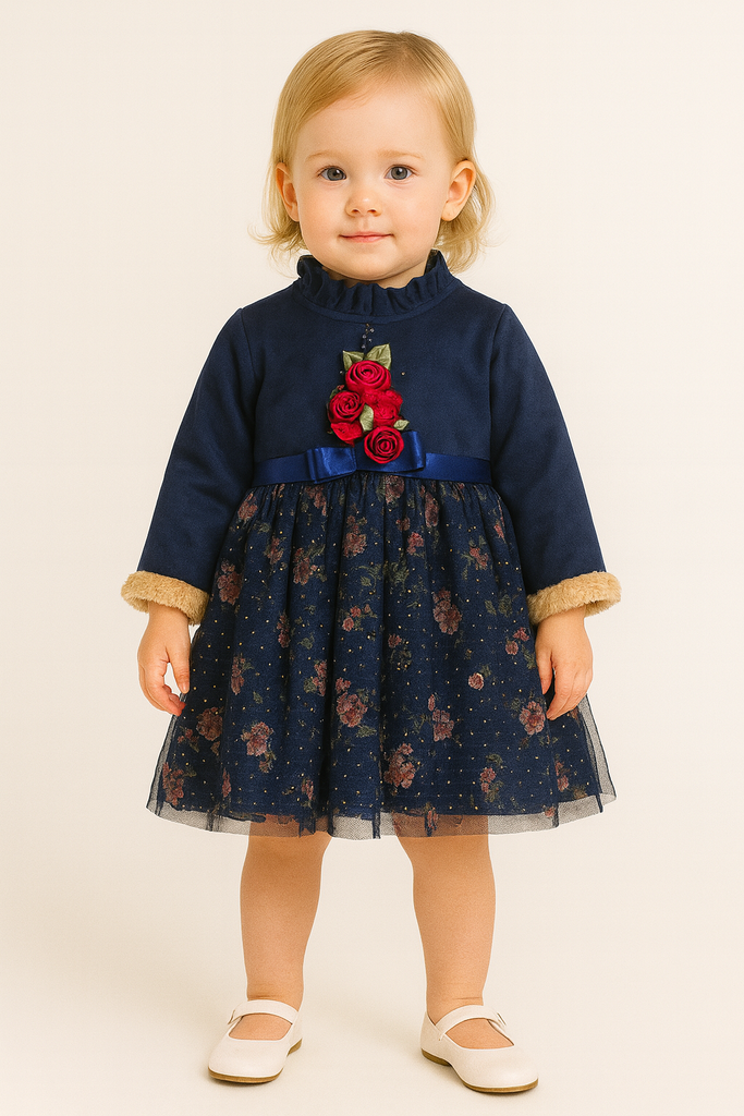 Midnight Bloom Party Frock