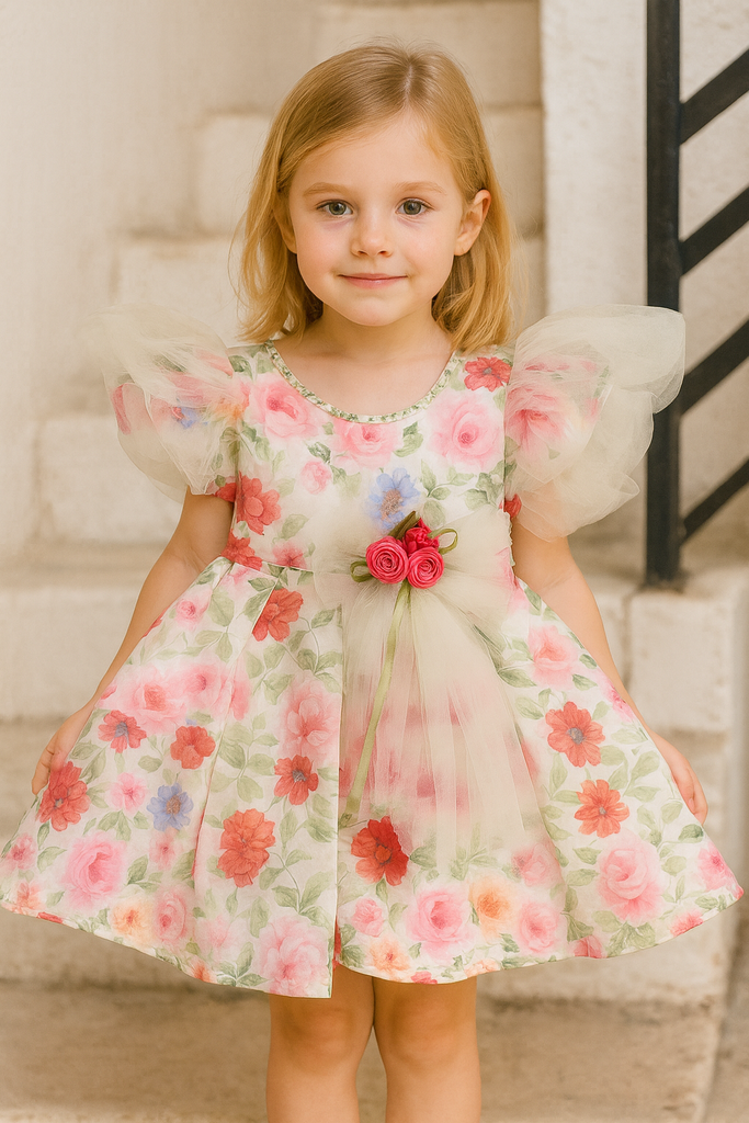 Rosy Bloom Party Frock