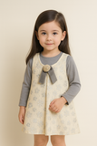 Ivory Silver Bloom Winter Dress