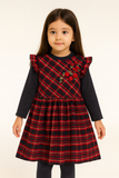 Red Tartan Rose Winter Dress