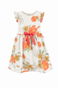 Coral Bloom Floral Dress