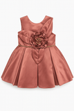 Burnished Rose Petal Rosette Frock