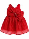 Red Glitter Bow Frock