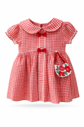 Cherry Gingham Bow Frock
