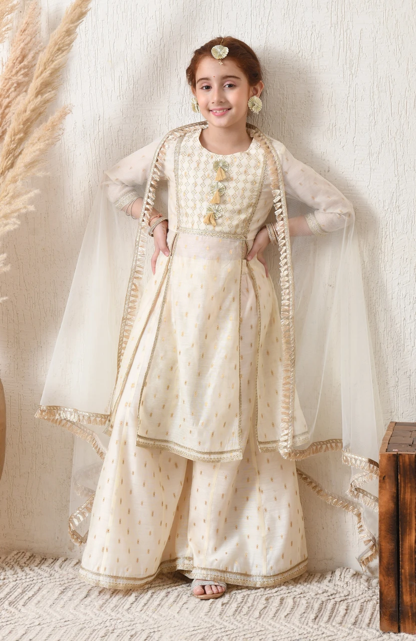 Girls Printed 3-Piece Kurta Suit Set