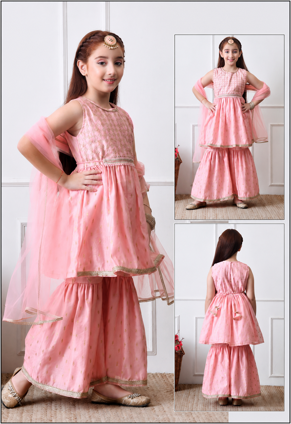Blush Pink Festive Sharara Set