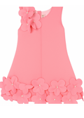 Coral 3D Flower A-Line Party Dress