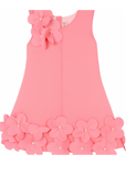 Coral 3D Flower A-Line Party Dress