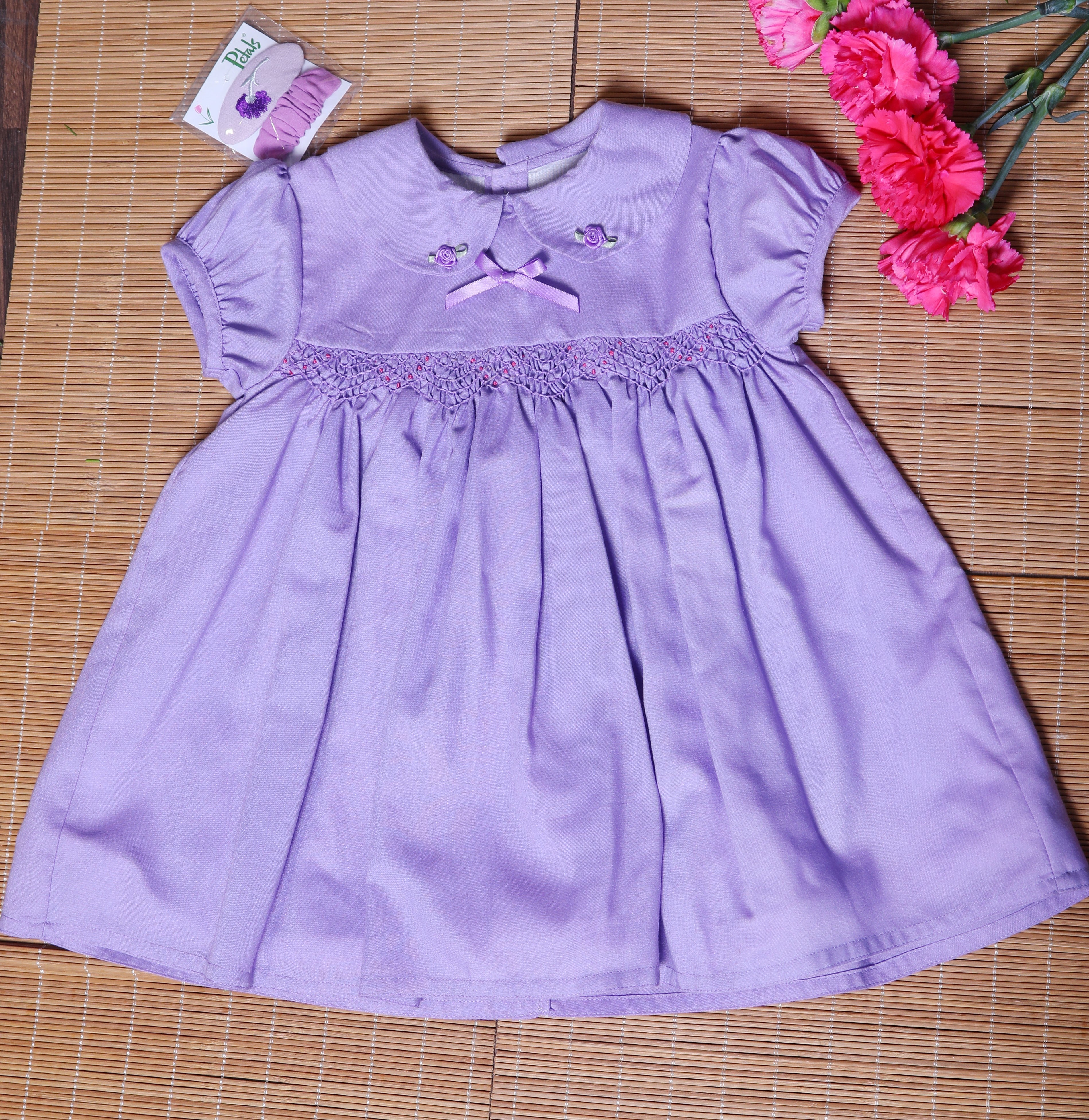 Lavender Grace Smocked Dress