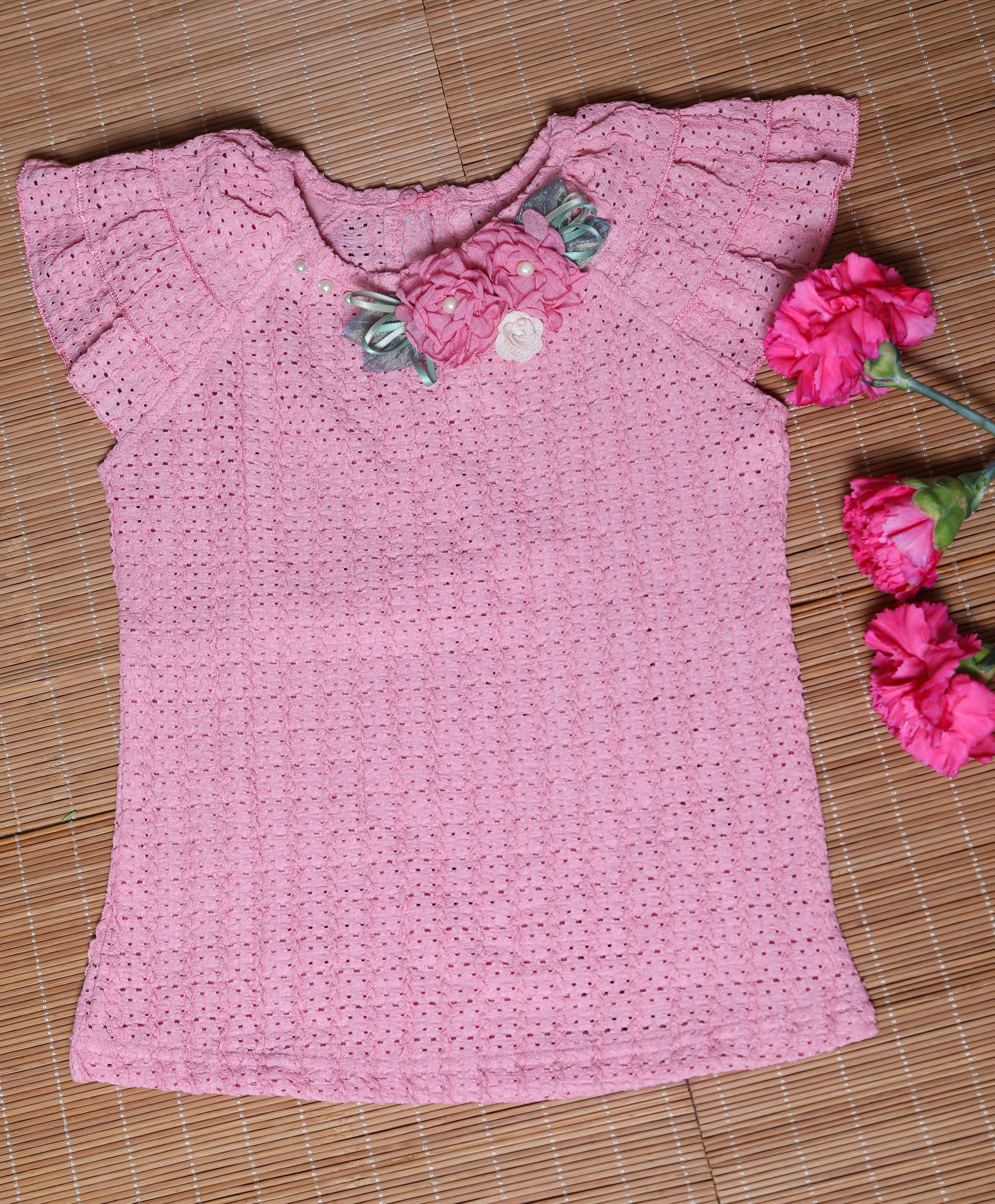 Blush Eyelet Lace Top