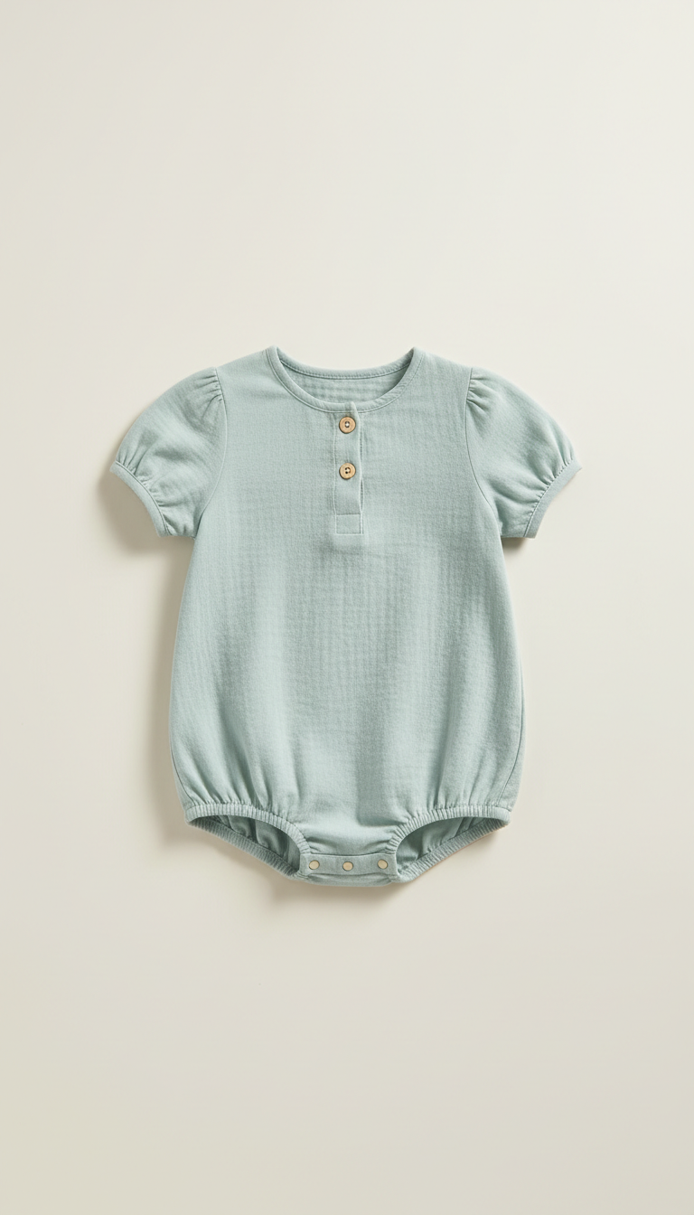 Sea Mist Cotton Romper