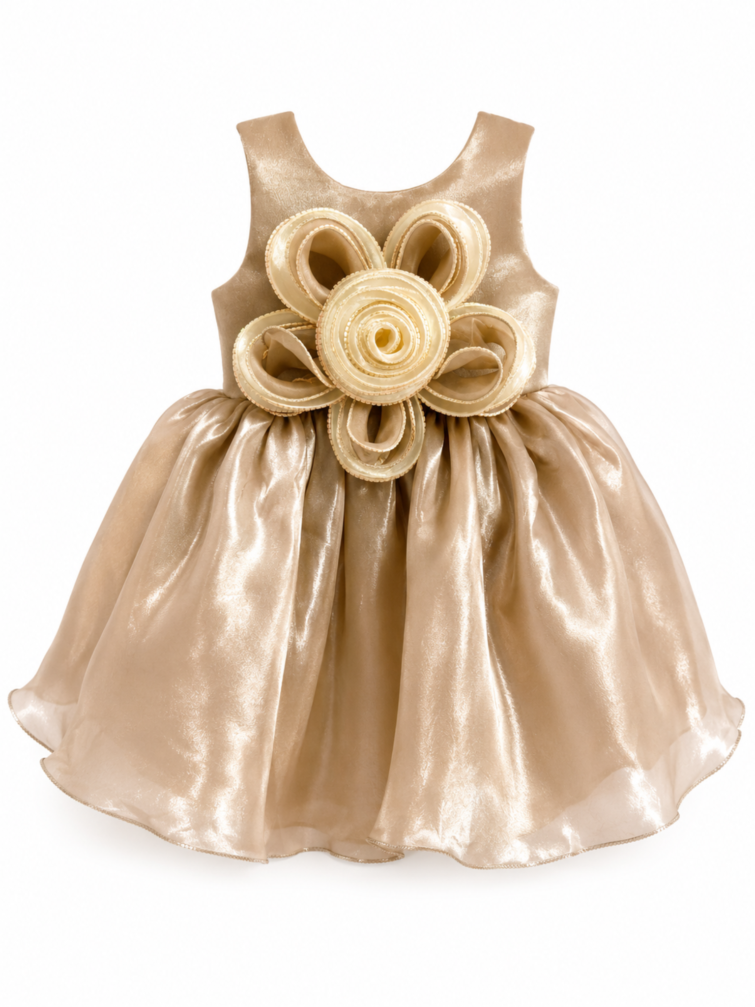 Champagne Bloom Designer Party Frock