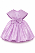Lavender Pearl Bow Party Frock