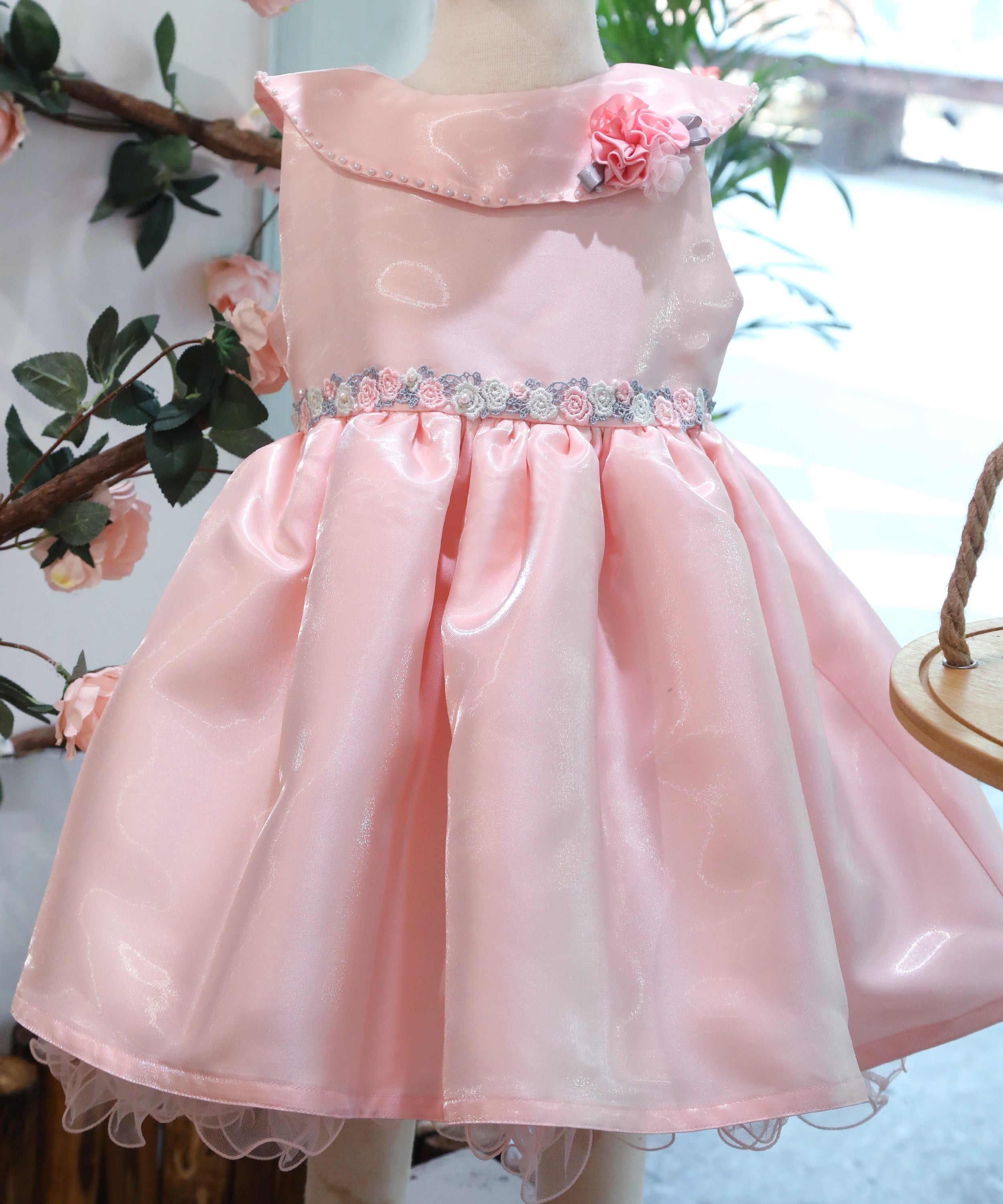 Blush Pink Flower Girl Dress
