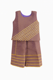 Purple and Gold Brocade Co-ord Set