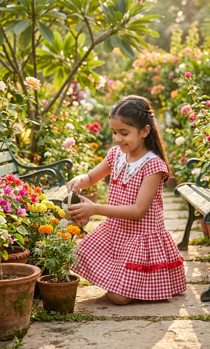 Red Gingham Frock