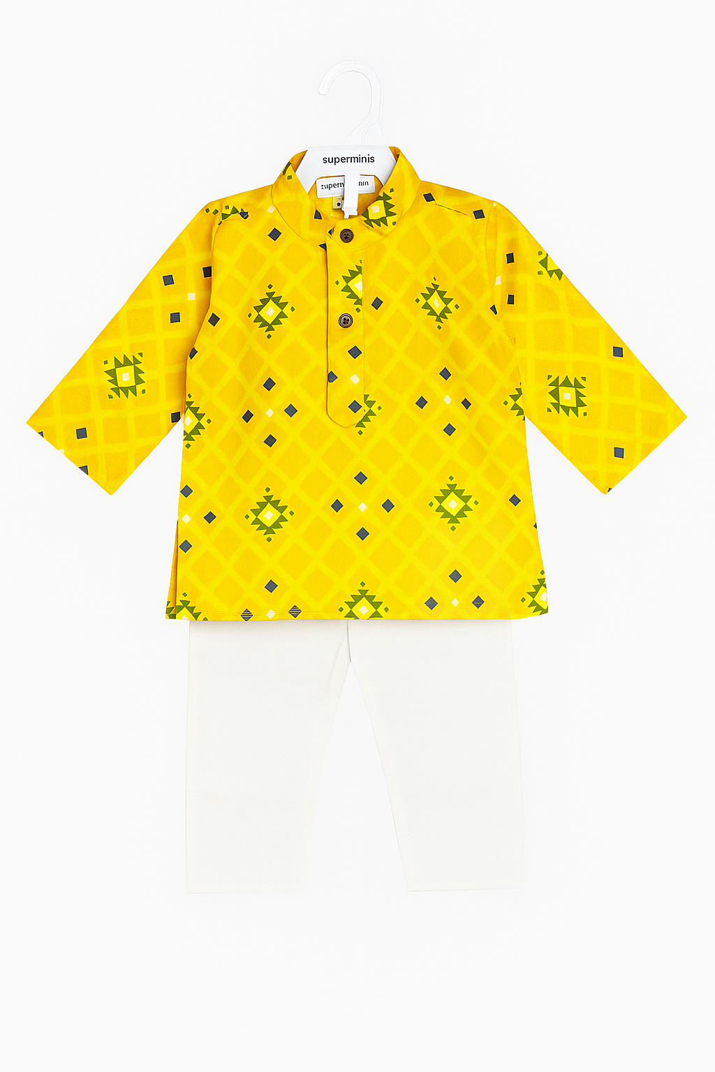 Yellow Printed Kurta Set